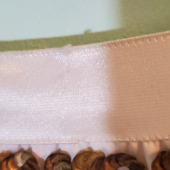 Alice + Olivia Gold Sequins Ivory Silk Mini Skirt - Picture 10 of 10